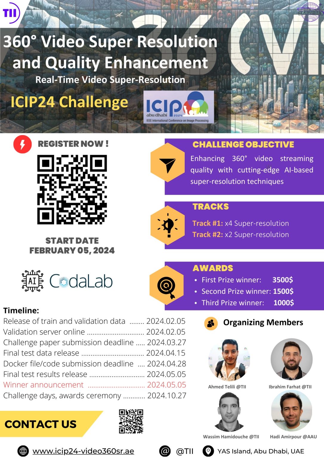 ICIP 2024 Grand Challenge on 360° Video Super Resolution ATHENA